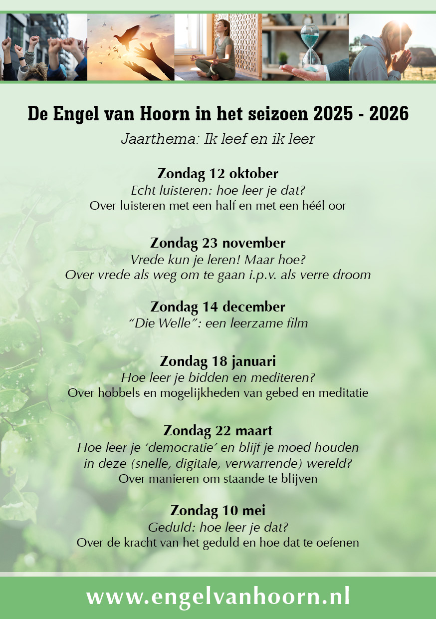 Flyer De Engel van Hoorn 2025 - 2026 achter