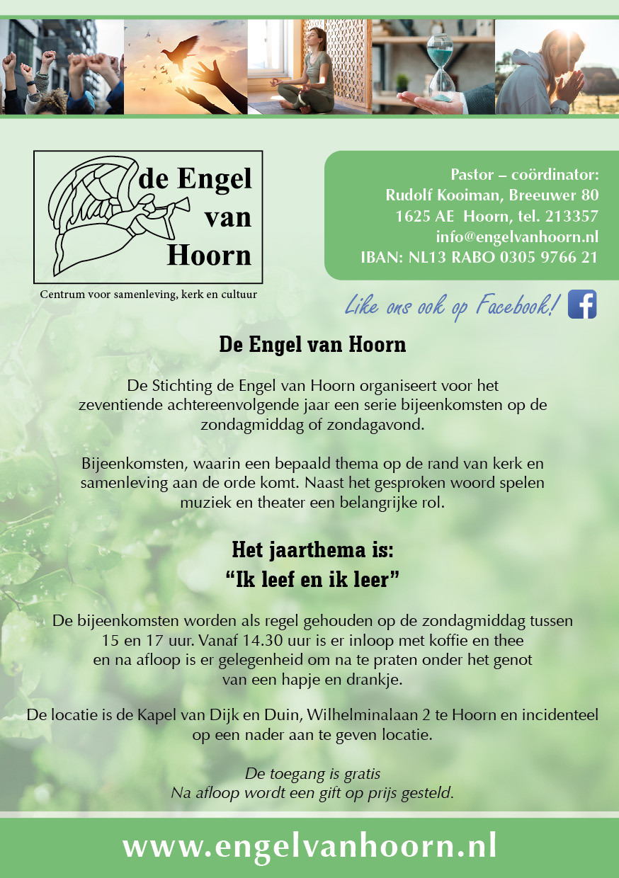Flyer De Engel van Hoorn 2025 - 2026 voor